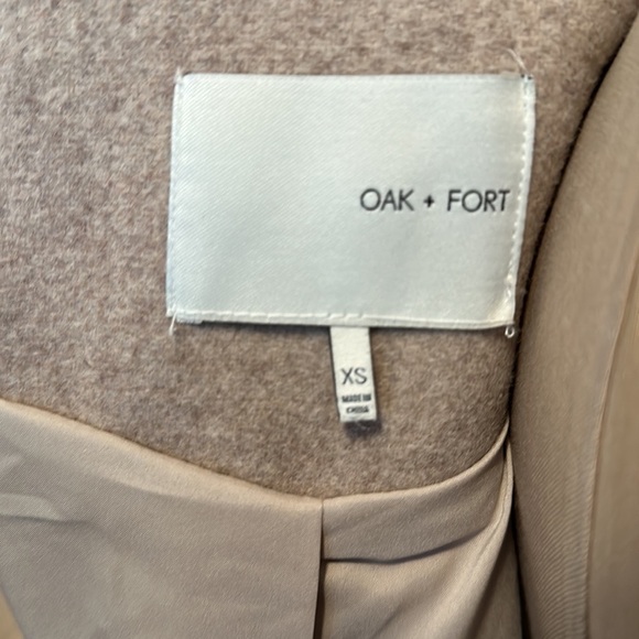 Oak + Fort Tan Beige Taupe Wool Blend Coat - Picture 8 of 10